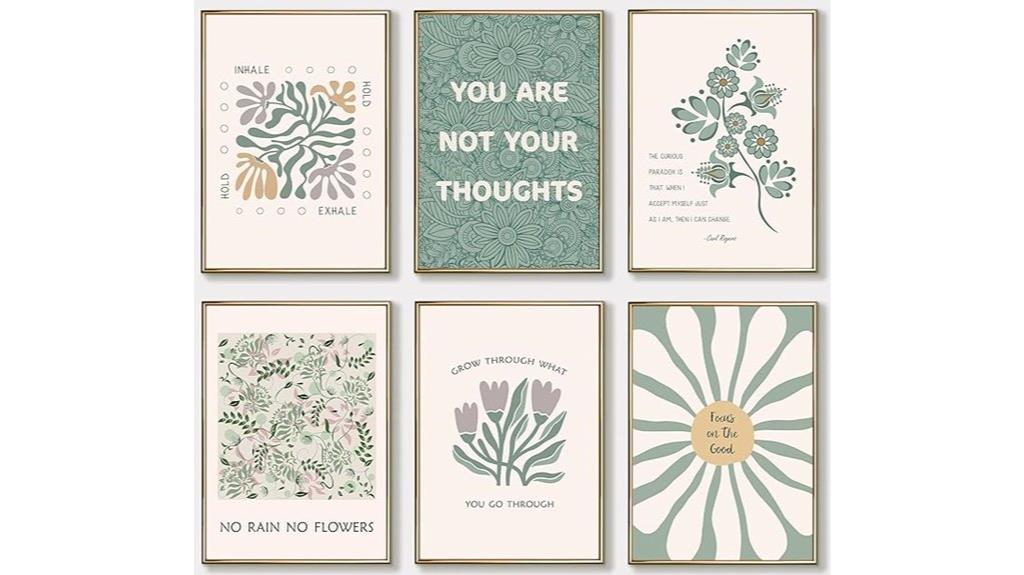 six inspirational wall art