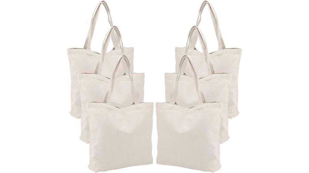 six pack canvas tote bags