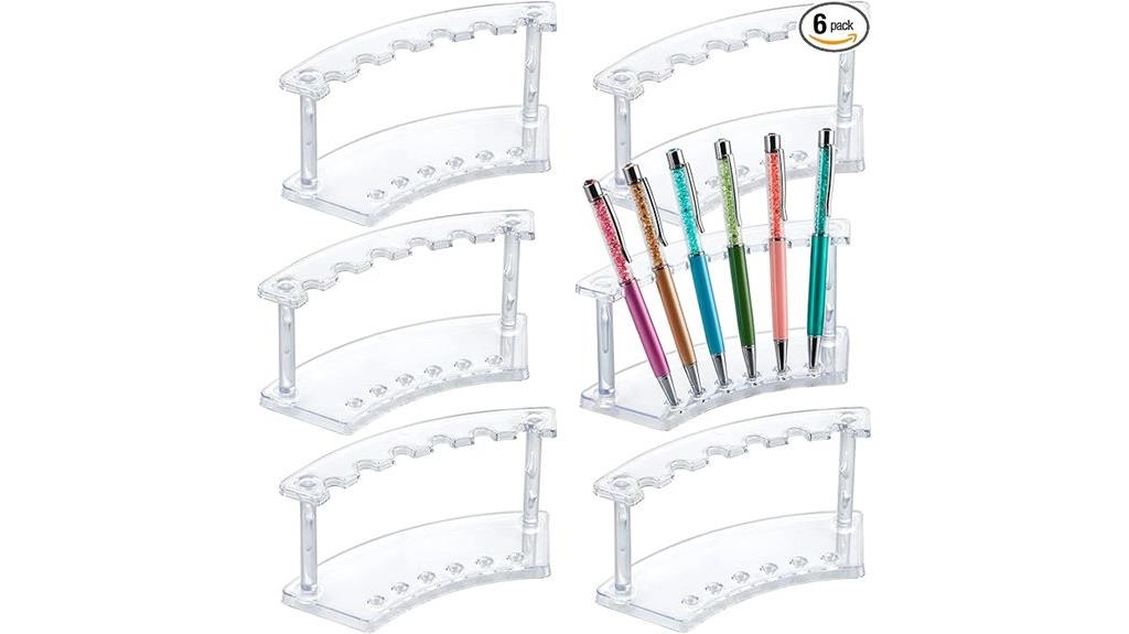 six pen display stands