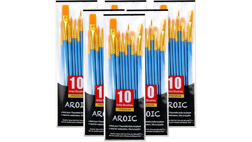 sixty piece acrylic brush set