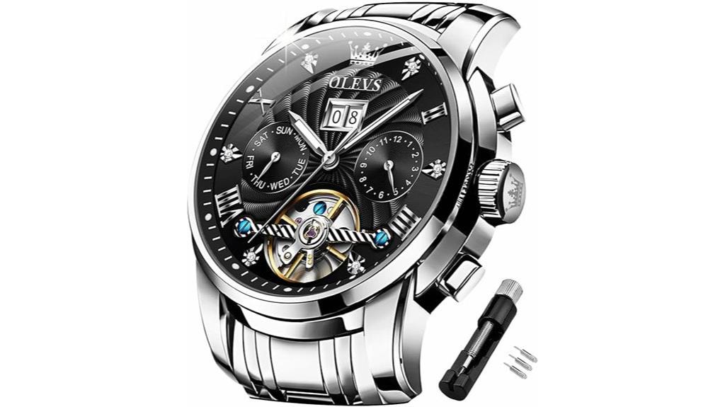 skeleton luminous waterproof watch