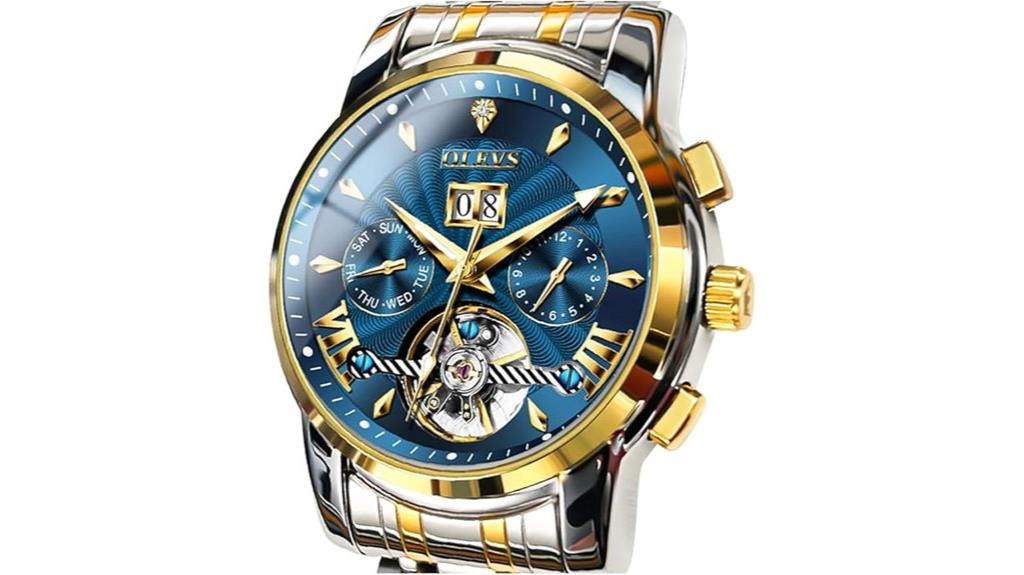 skeleton tourbillon calendar watch