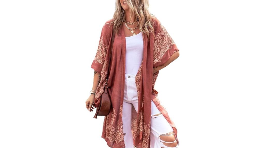spicy floral beach kimono