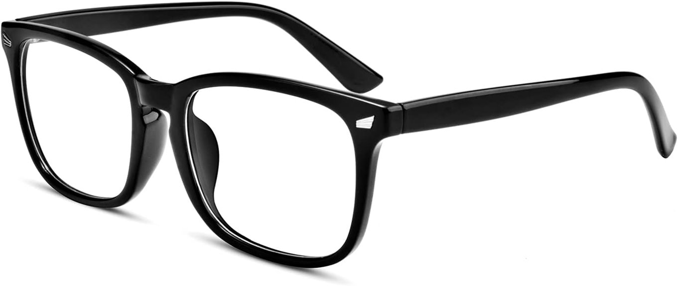 square frame clear glasses