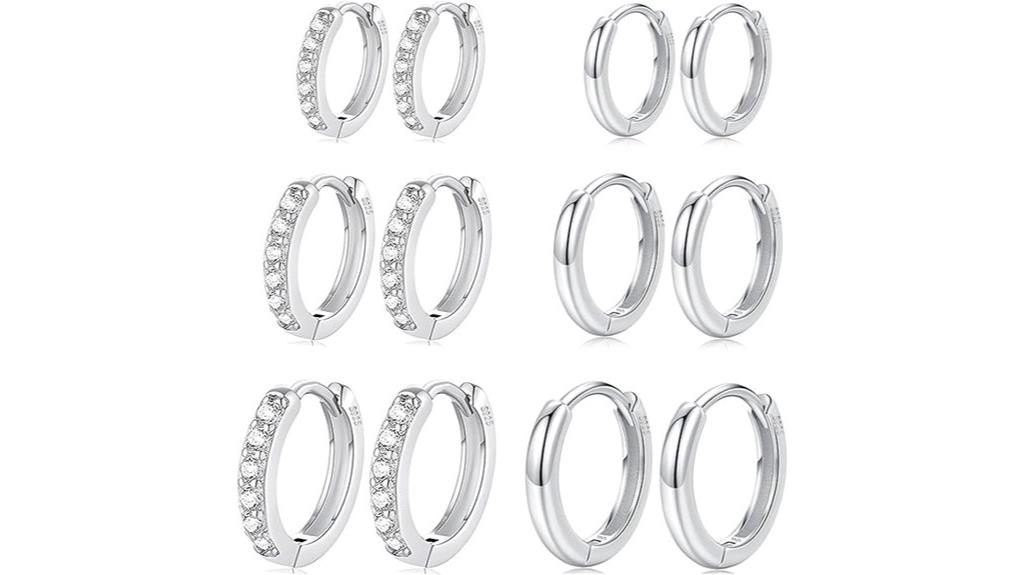 sterling silver hoop earrings