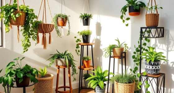 stylish boho plant stands