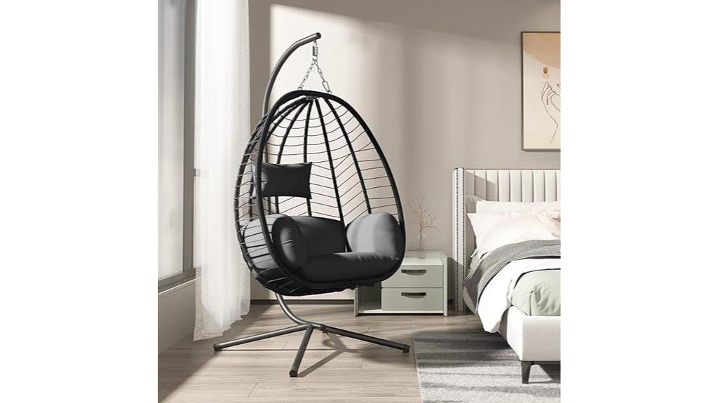 suspended egg chair stand