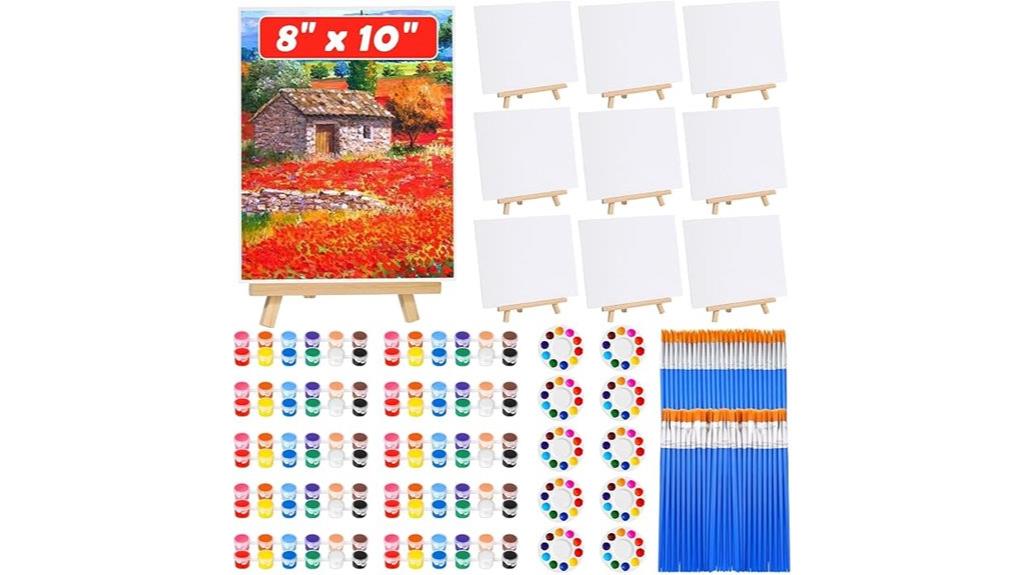 ten canvas and easel set