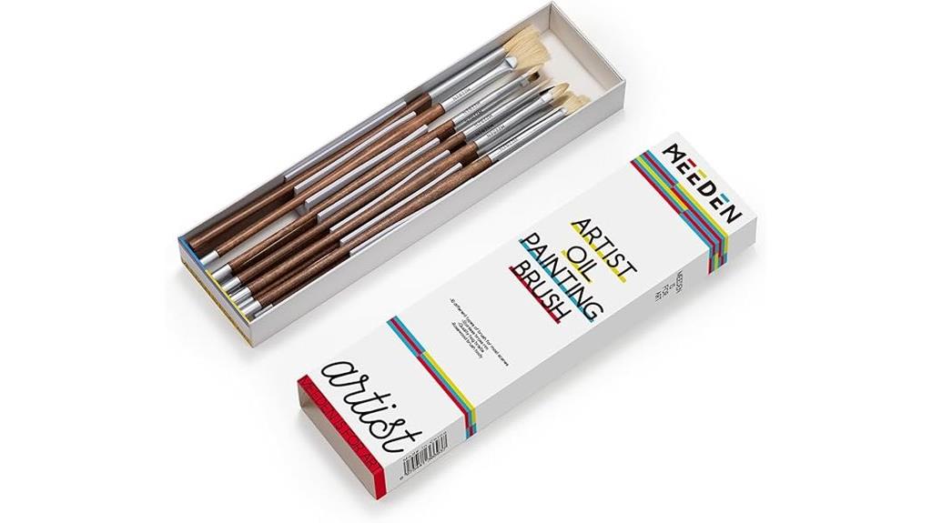 ten hog bristle brushes