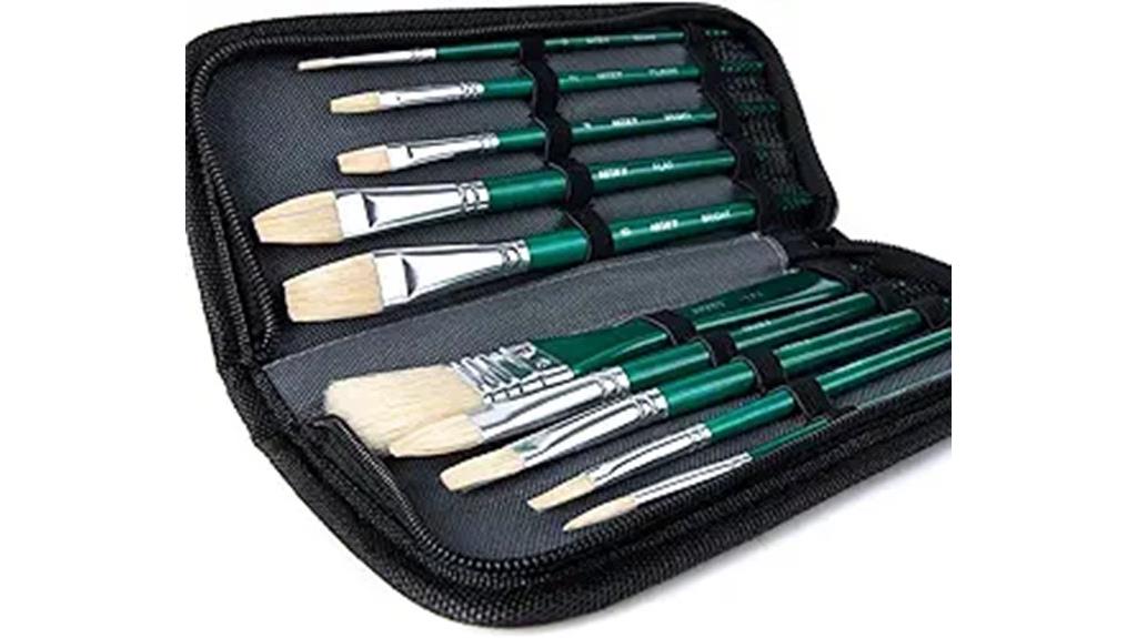 ten piece paint brush set