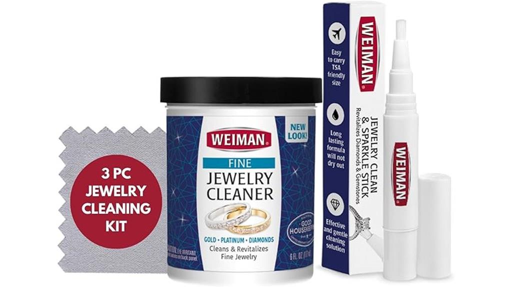 three piece jewelry cleaning kit