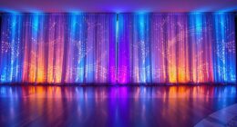 top led curtain art displays