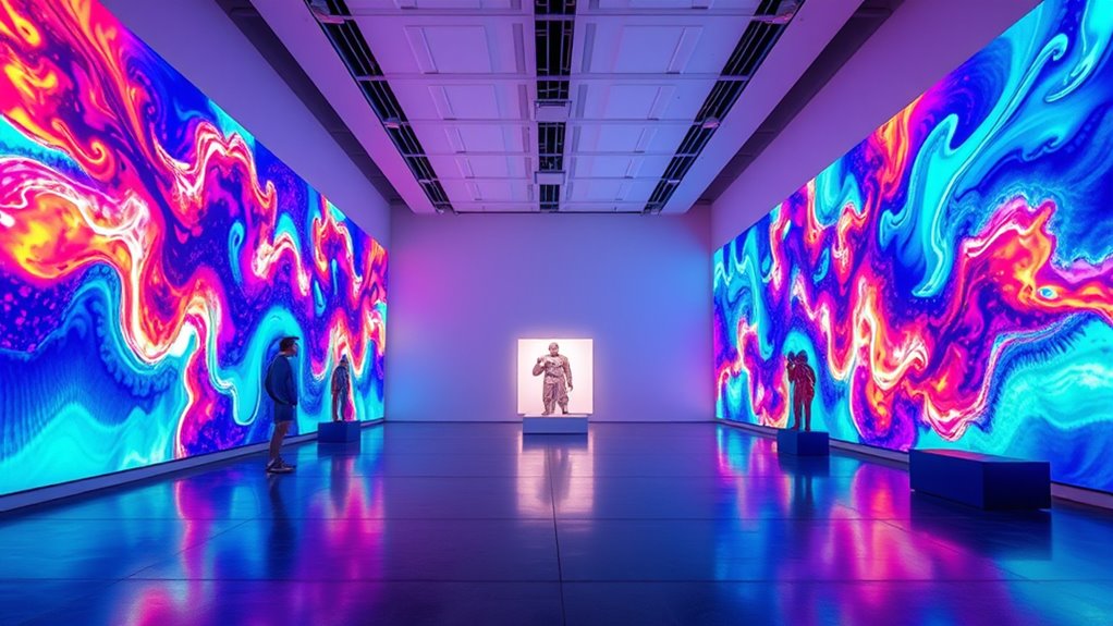 top led walls for art