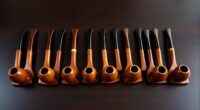top wooden pipe stands