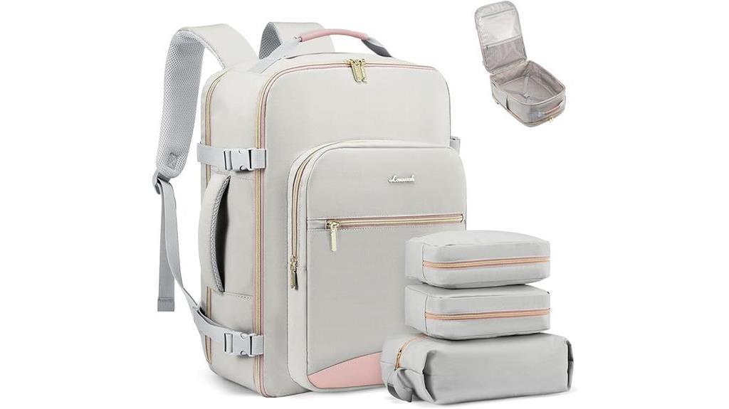 travel backpack with cubes