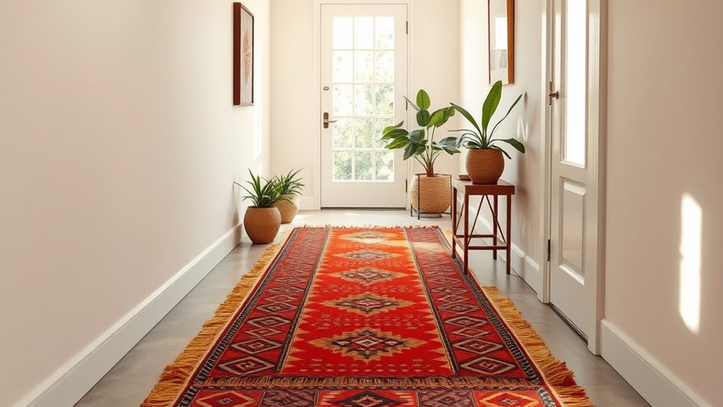 trendy boho hallway runners