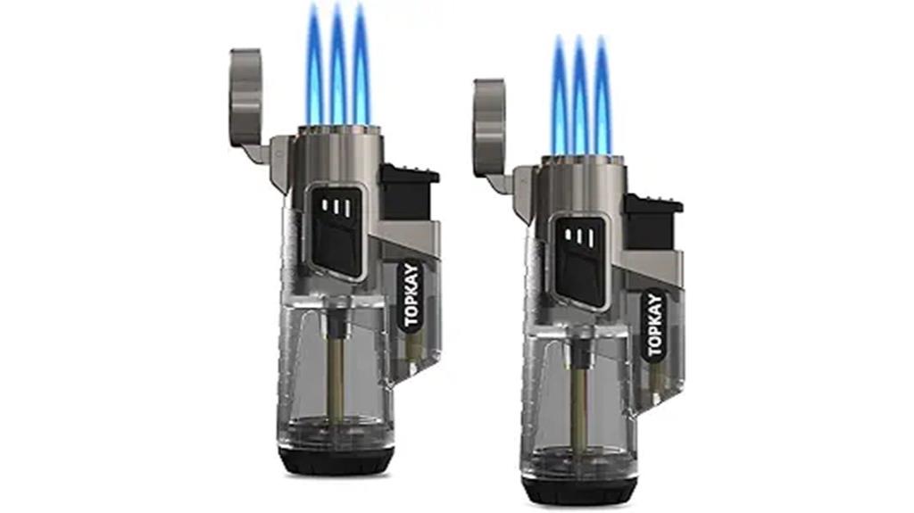 triple flame cigar lighter set