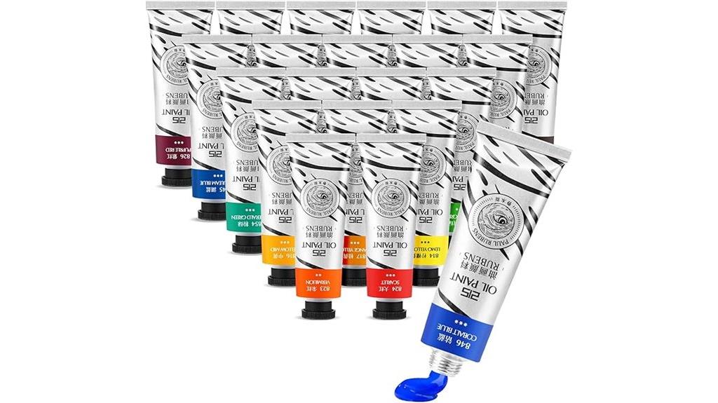 twenty color oil paints