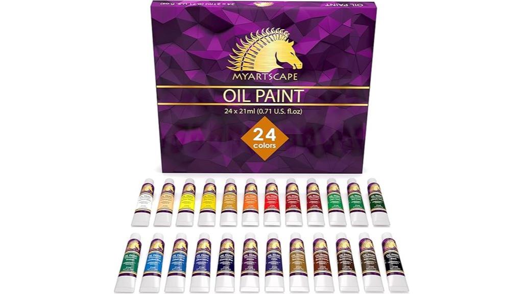 twenty four tube oil paints