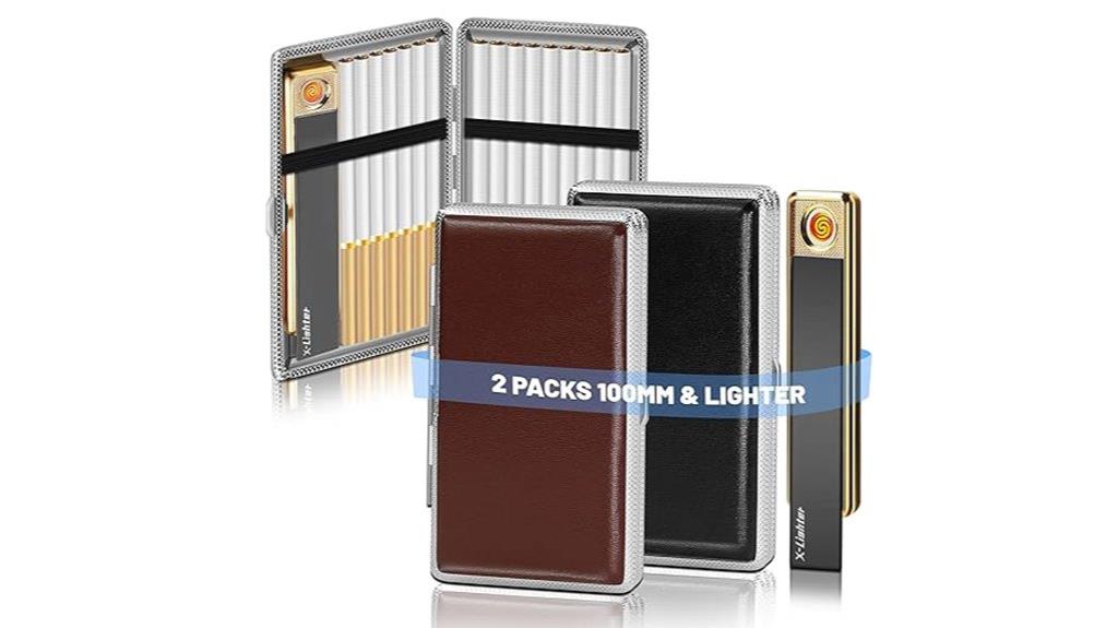 two pack cigarette cases