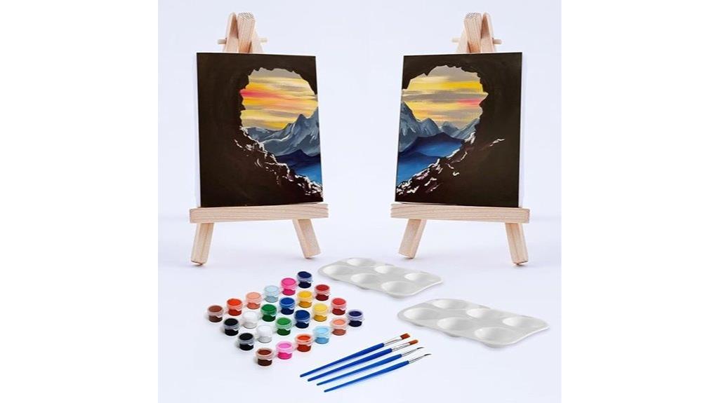 two painting kits included