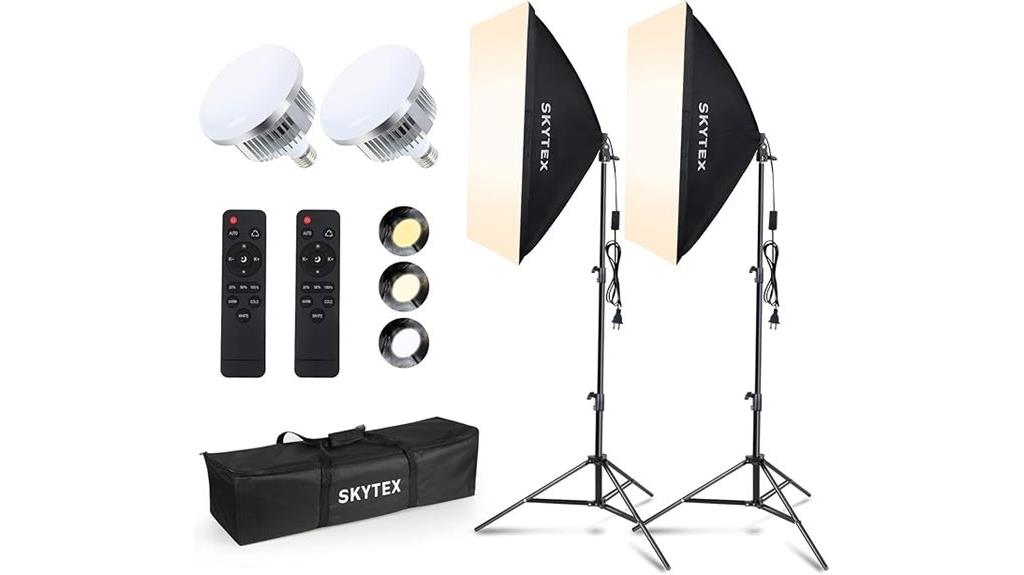 two softbox lighting kits