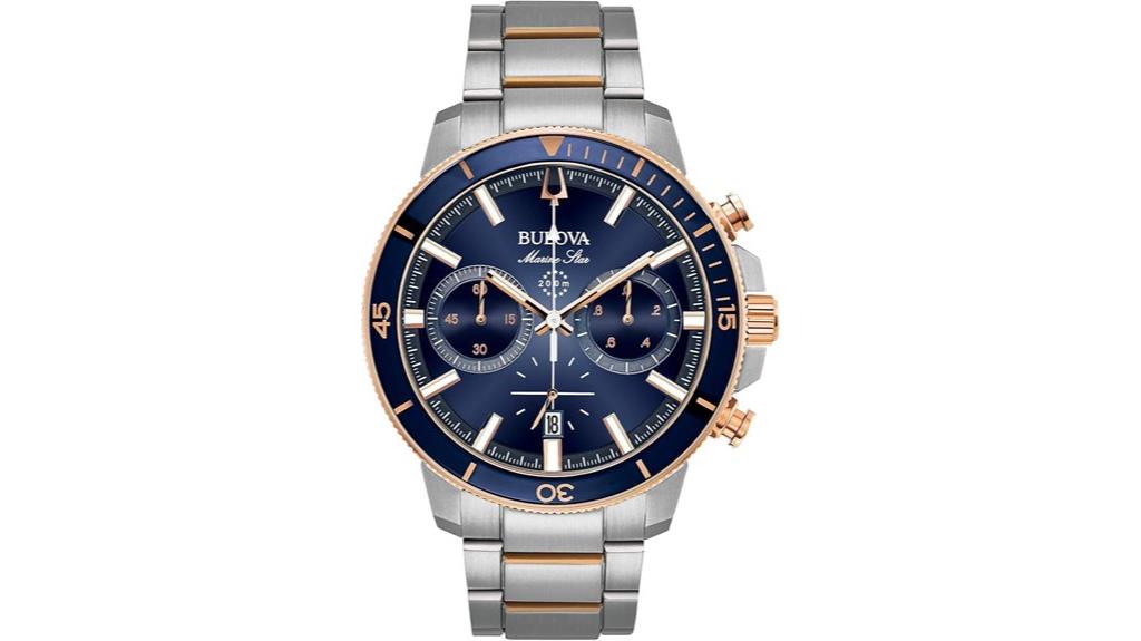 two tone rose gold chronograph