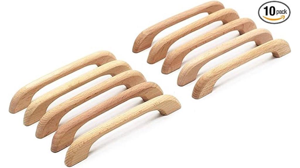 unfinished wooden drawer handles