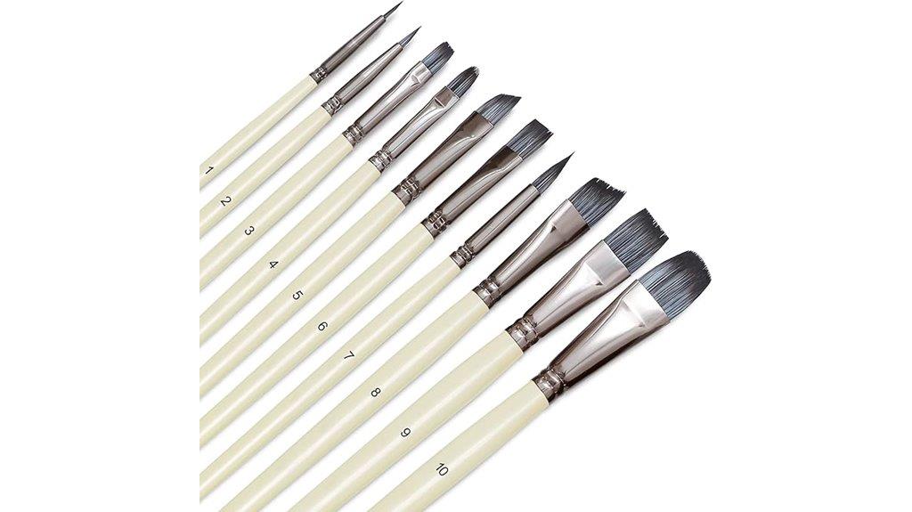 versatile 10 piece brush set