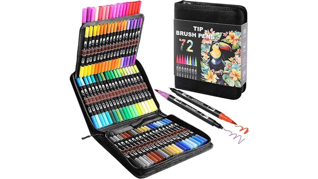 vibrant 72 color marker set