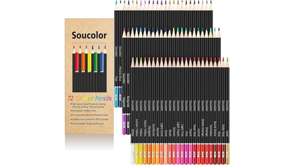 vibrant 72 color pencils