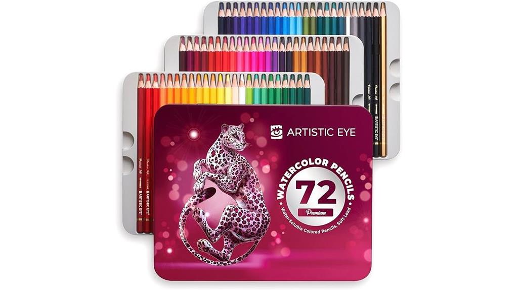 vibrant 72 color watercolor pencils