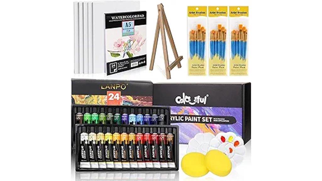 vibrant acrylic painting set