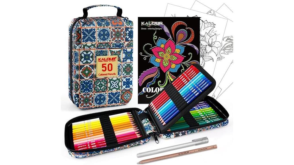 vibrant colored pencil set