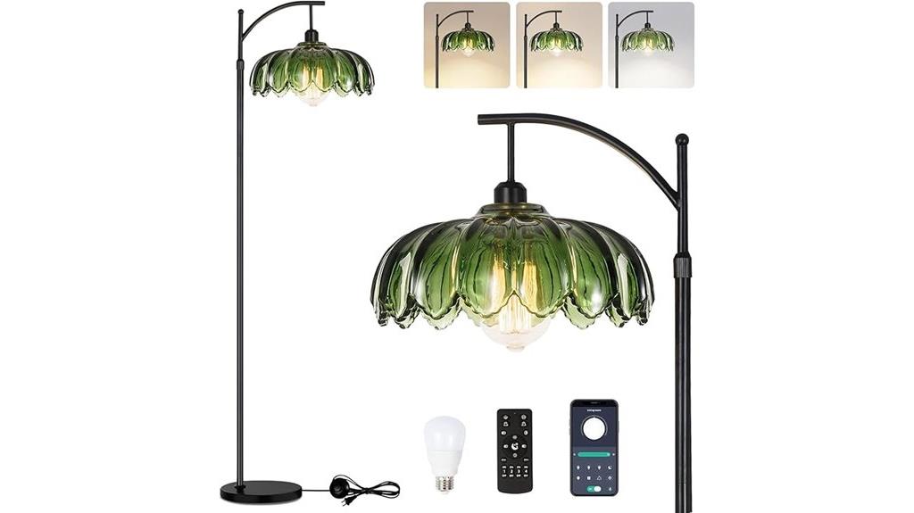 vintage brass green glass