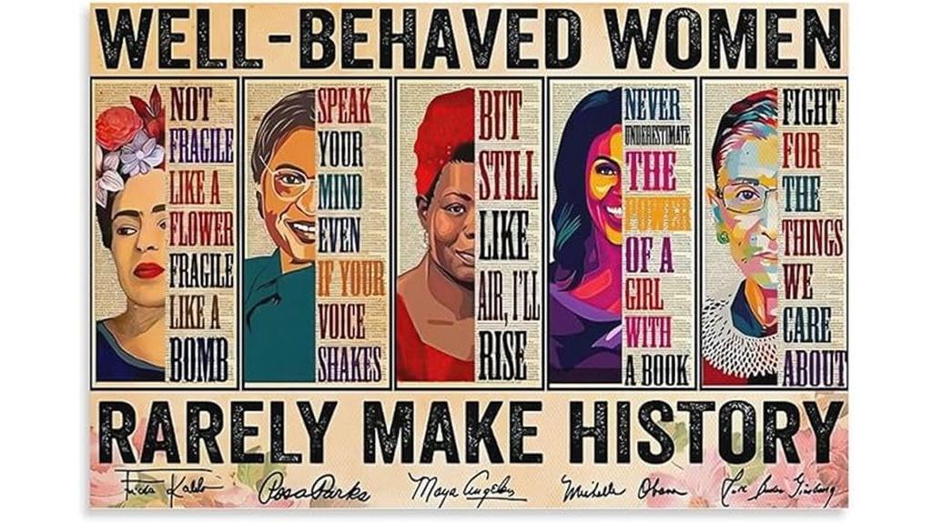 vintage feminist wall art
