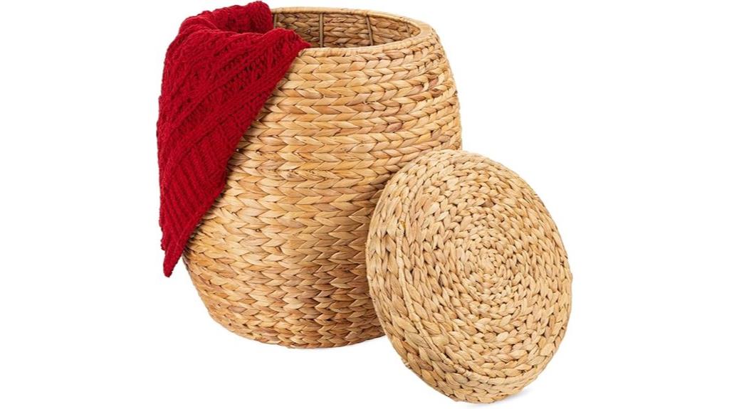 vintage hyacinth storage basket