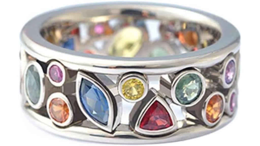 vintage silver crystal ring
