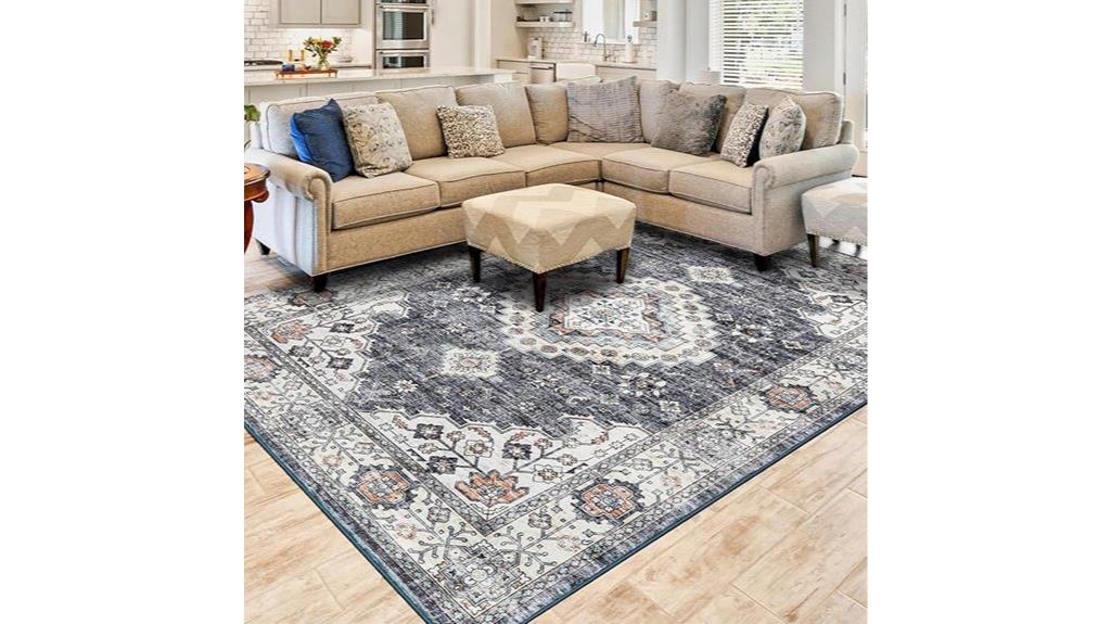 vintage washable boho rug