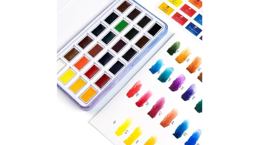 vivid 24 color watercolors