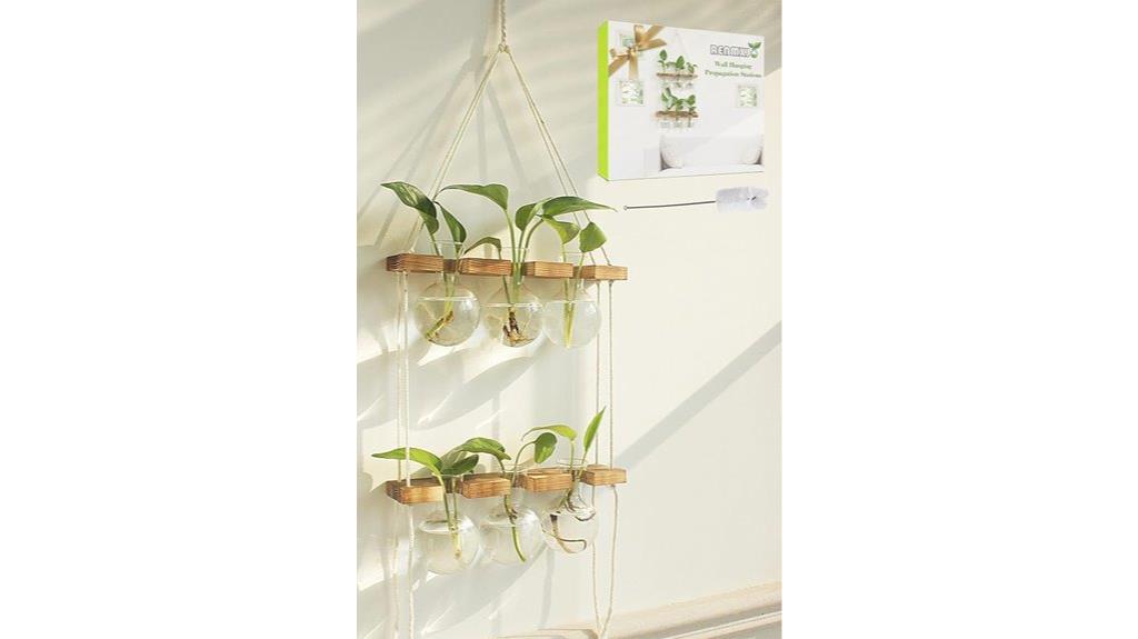 wall mounted glass plant station