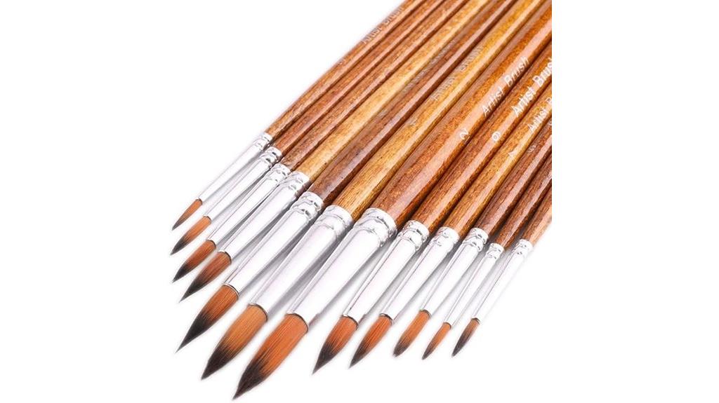 watercolor round tip brushes