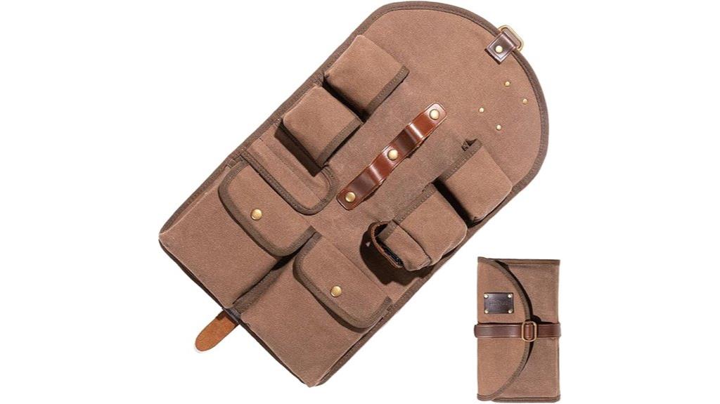 waxed canvas tobacco pouch