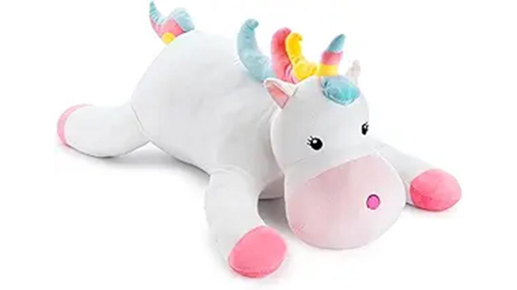 weighted unicorn plush pillow