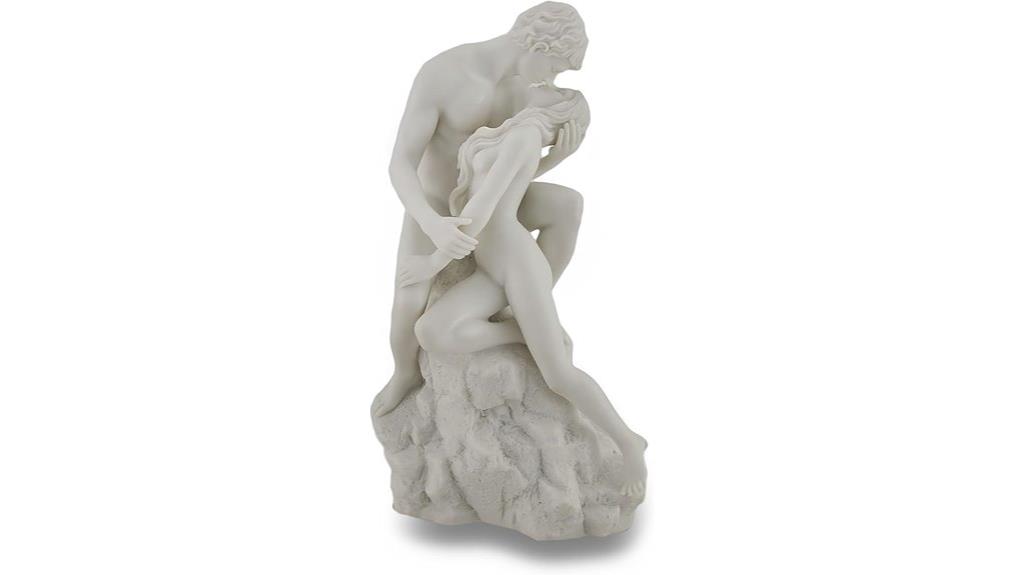 white marble lovers sculpture