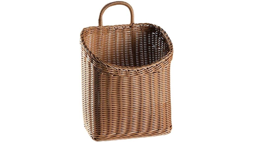 wicker door hanging basket