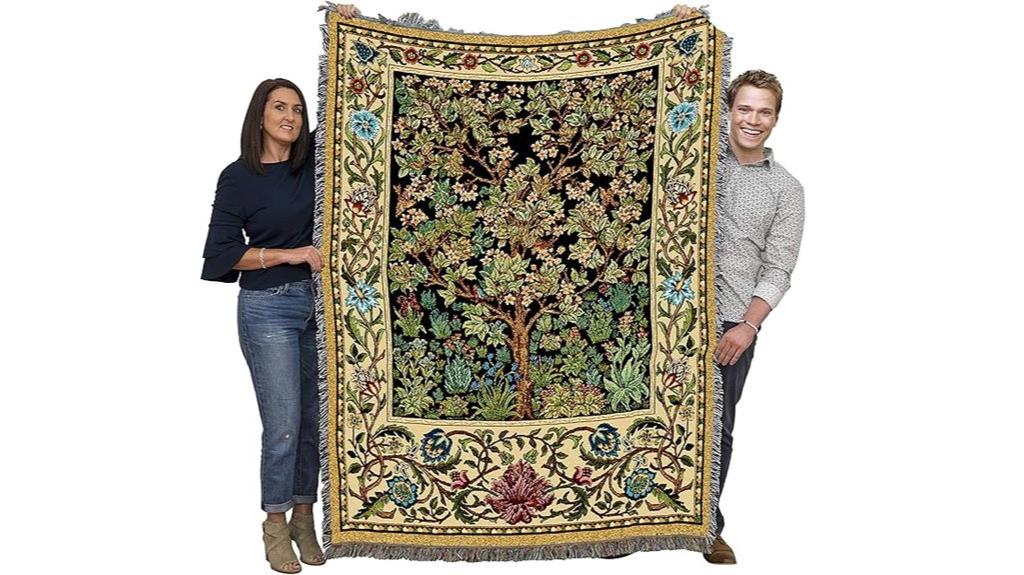 william morris tree blanket