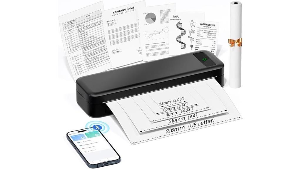 wireless portable thermal printer
