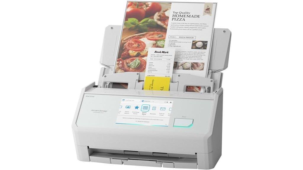 wireless touchscreen document scanner