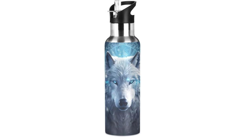 wolf boho 20oz bottle